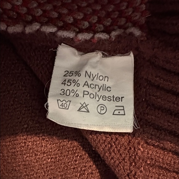 Brown Argyle Knit Crop V Neck Sweater Vest - Picture 4 of 5